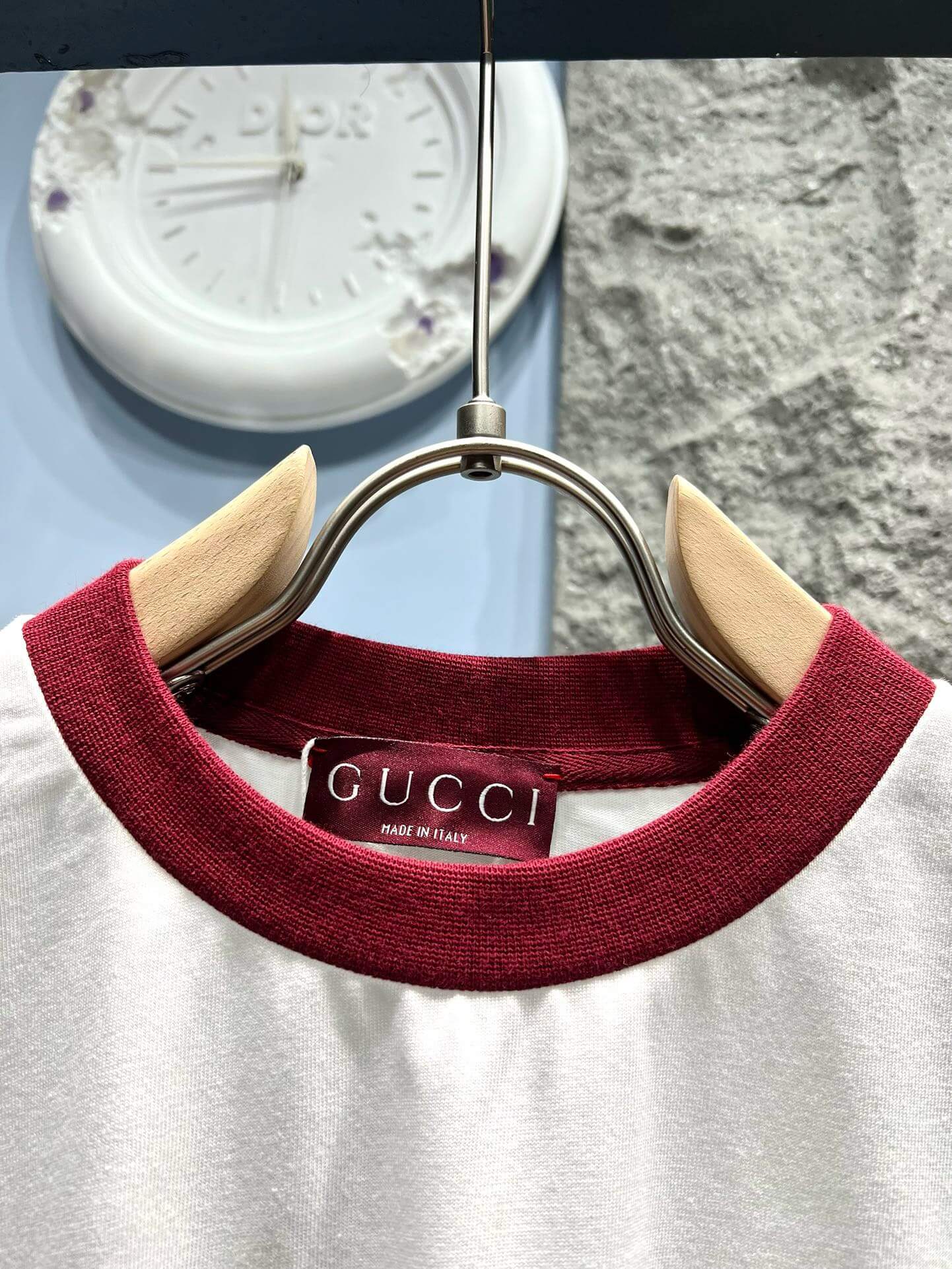 Double G Embroidery Stripes T Shirt