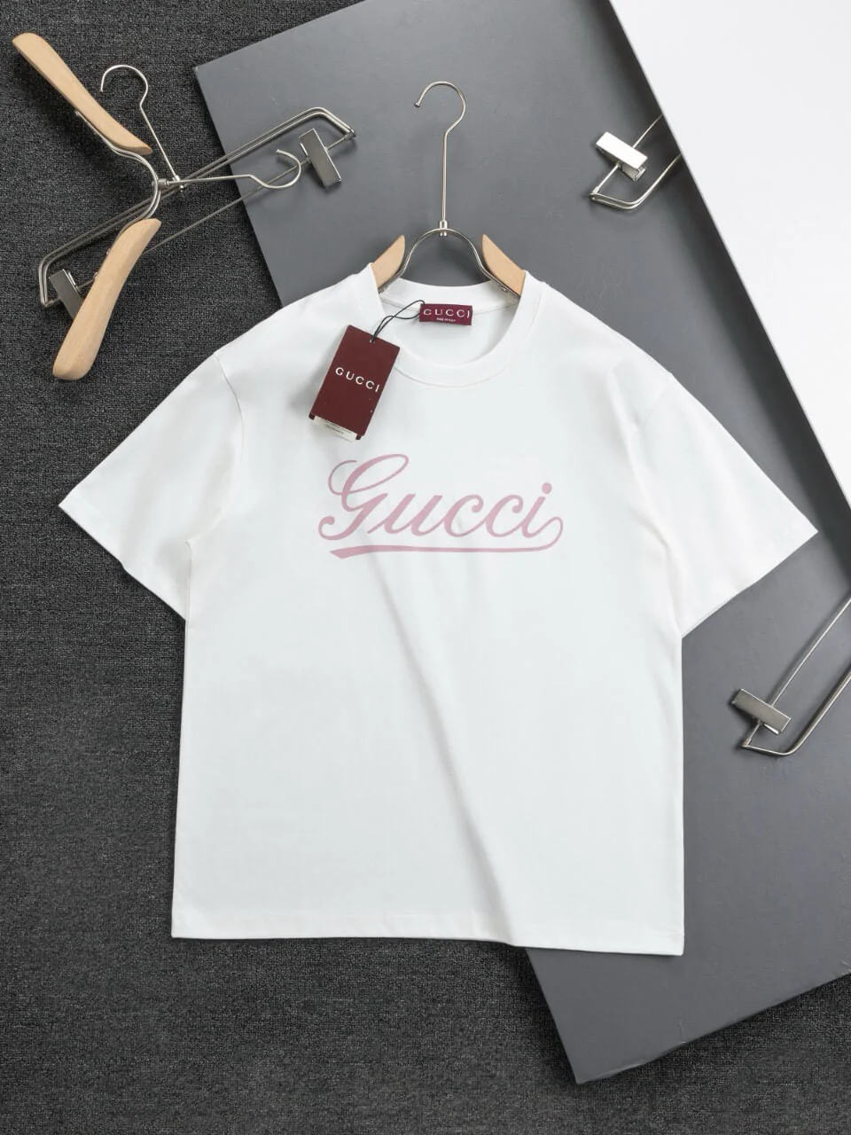 Pink Letters Print T Shirt