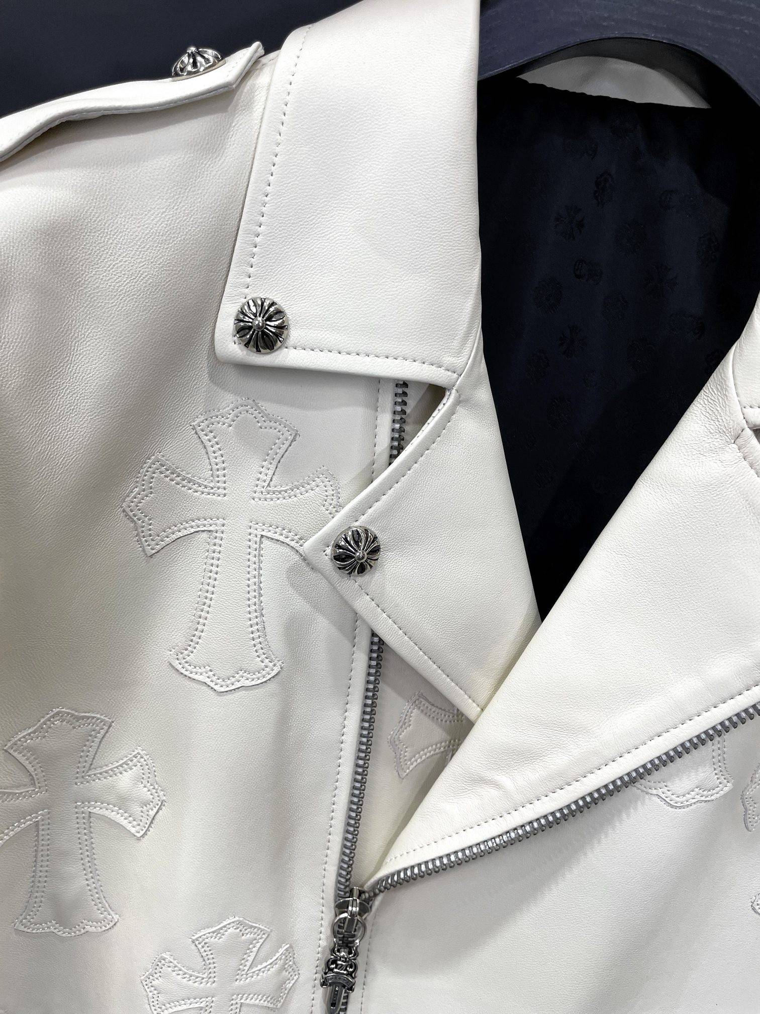 Ch*0me He**ts motorcycle leather jacket