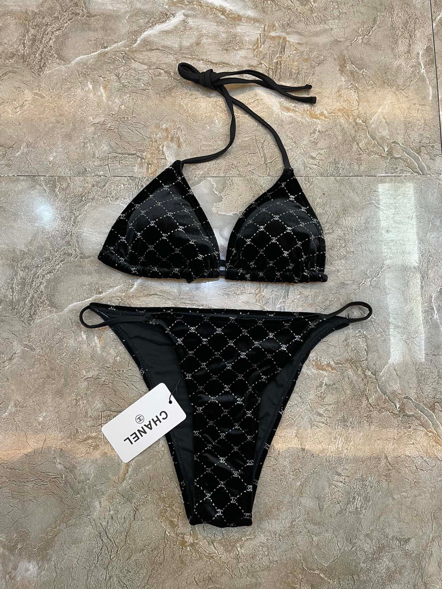 Ch**el Velvet Bikini Swimsuit Series Bikini