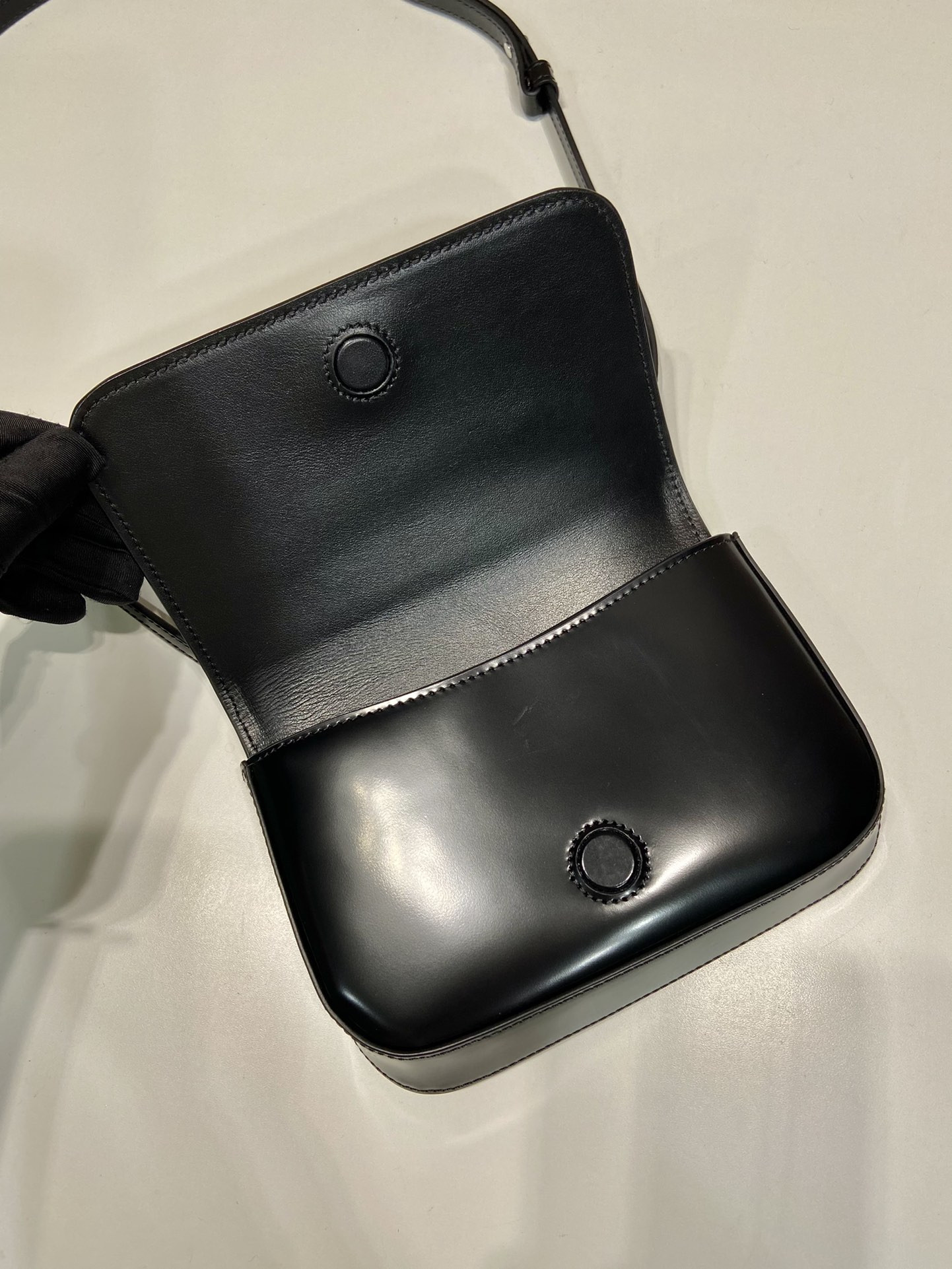 Pra*a Brushed Leather Mini-bag With Shoulder Strap Bag