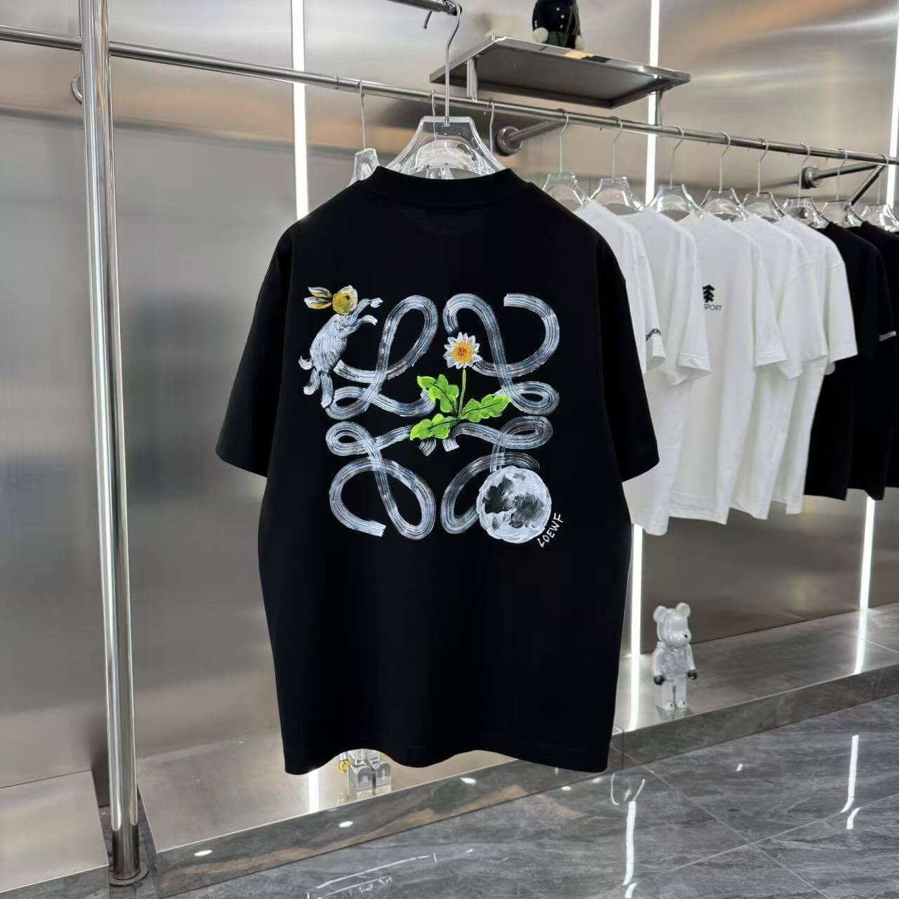 Hand-Painted Print T Shirt