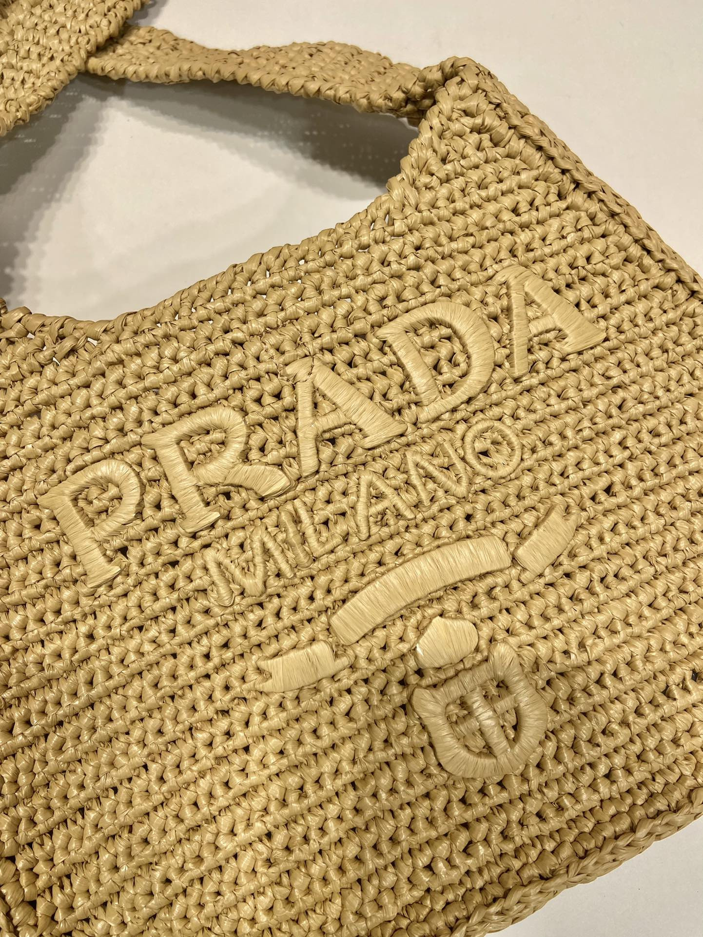 Pra*a Straw Shoulder Bag