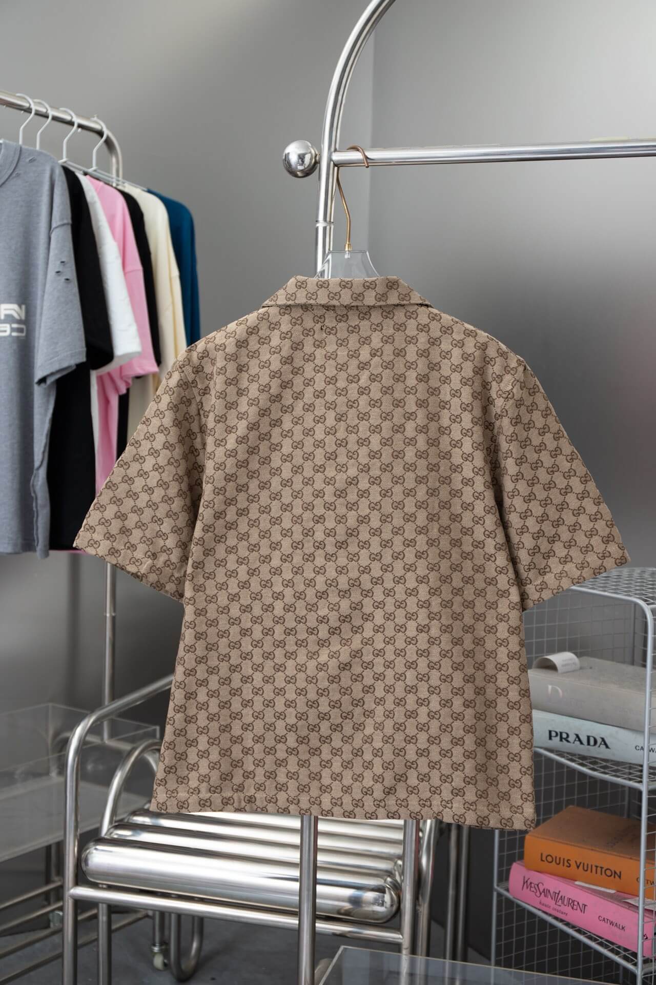 Brown All-Over Print T Shirt