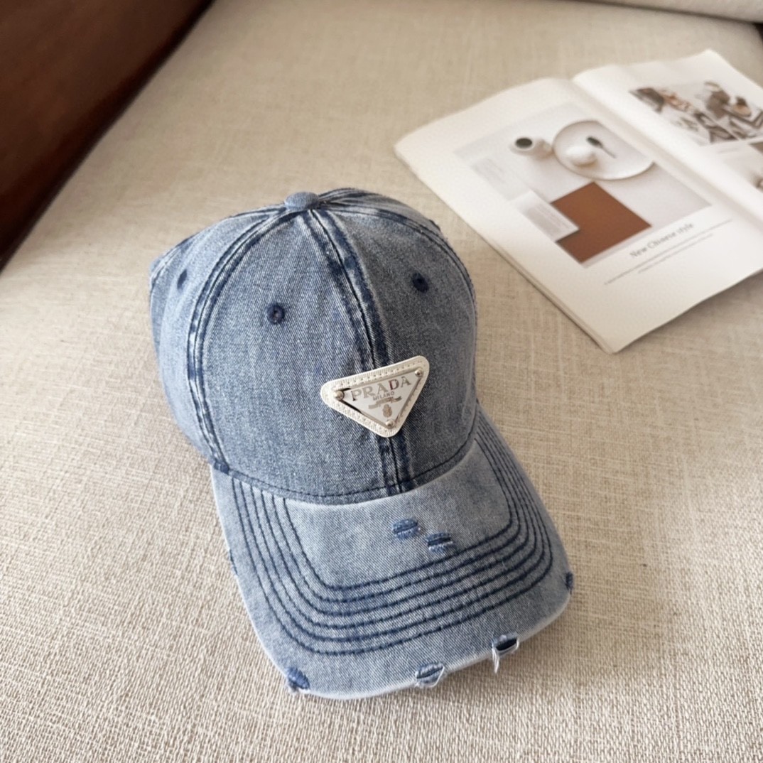 [#4814」 Pra*a baseball cap peaked ca p hat