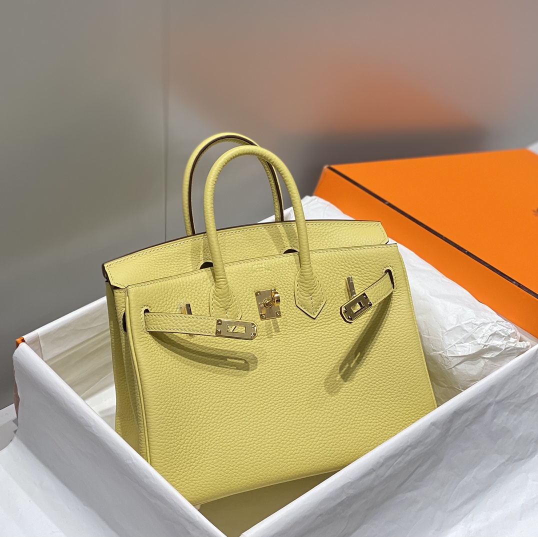H**me5 Birkin Bag Chicken Yellow Size: 25cm