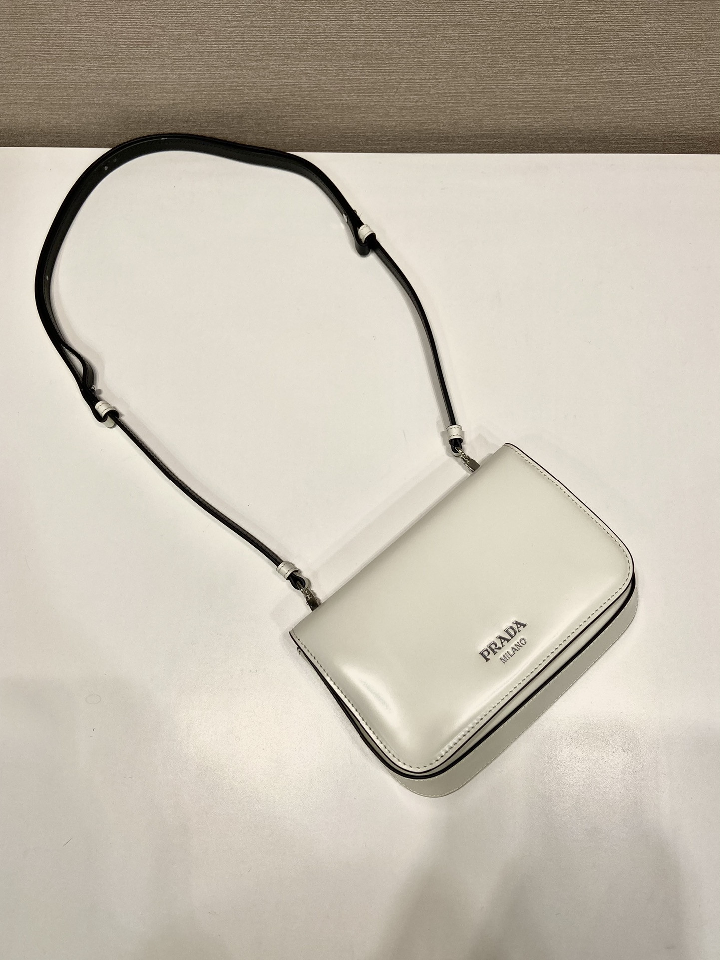 Pra*a Brushed Leather Mini-bag With Shoulder Strap Bag