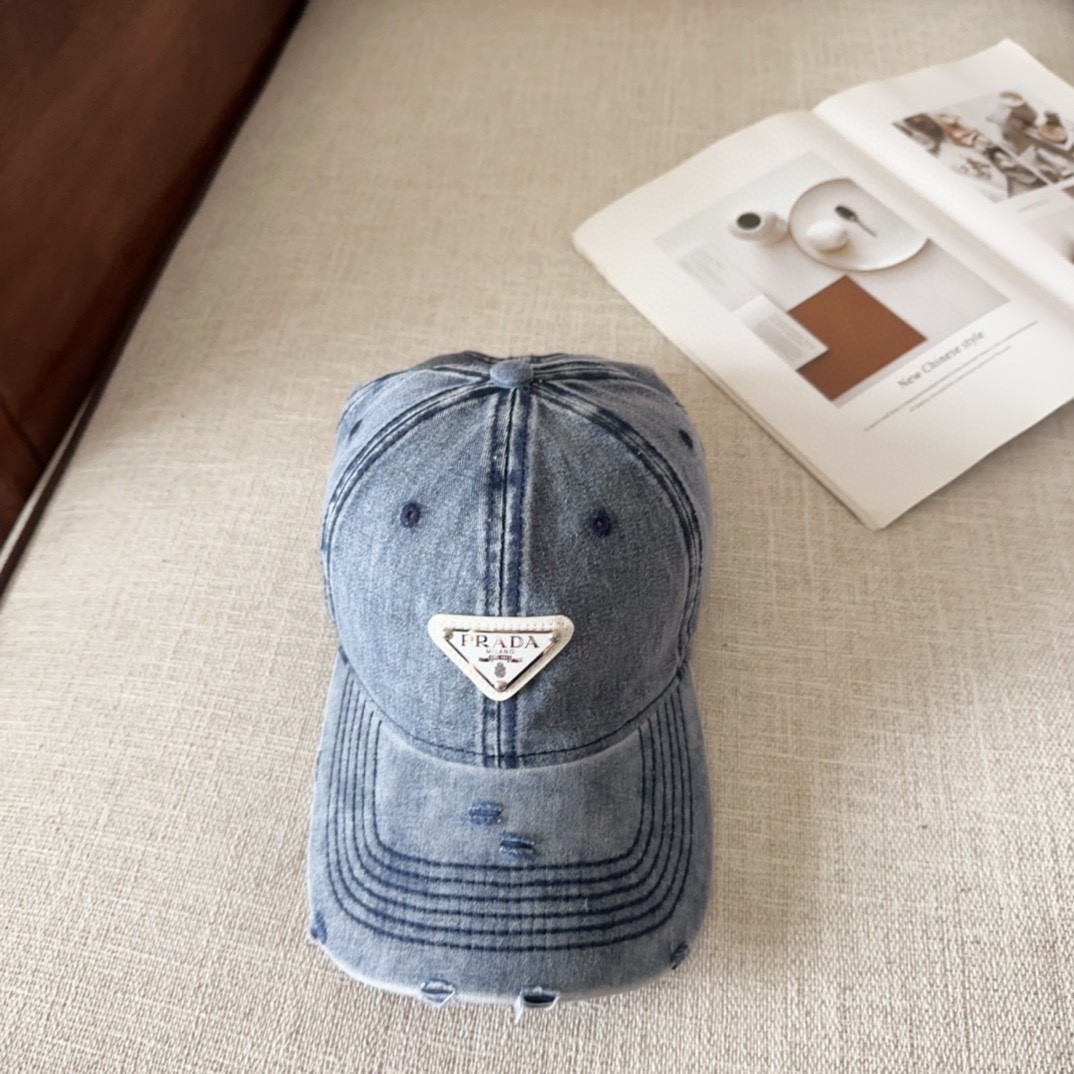 [#4814」 Pra*a baseball cap peaked ca p hat