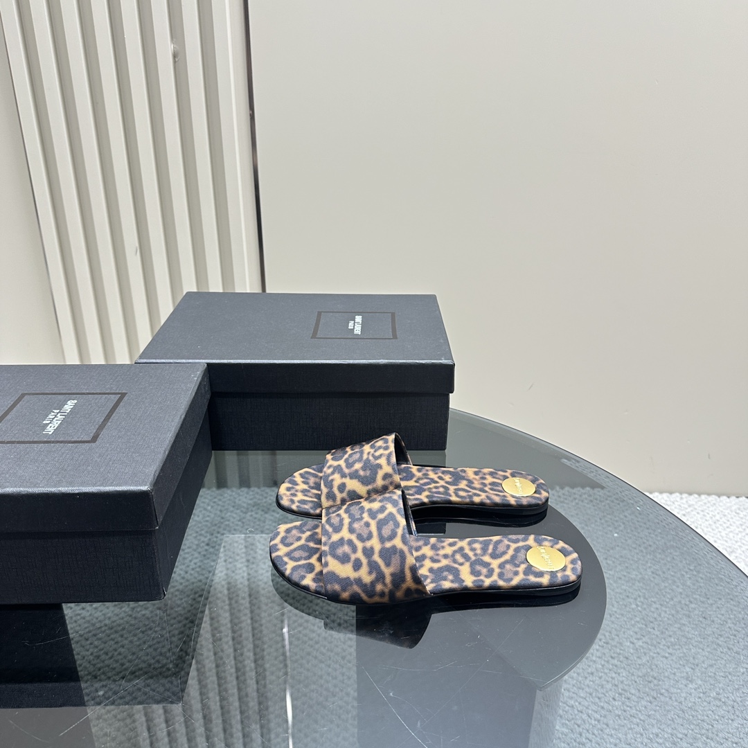 Y51 pointed open-toe high heels leopard slippers: 10.5CM size: 35-42 (41.42 custom-made, no return or exchange)