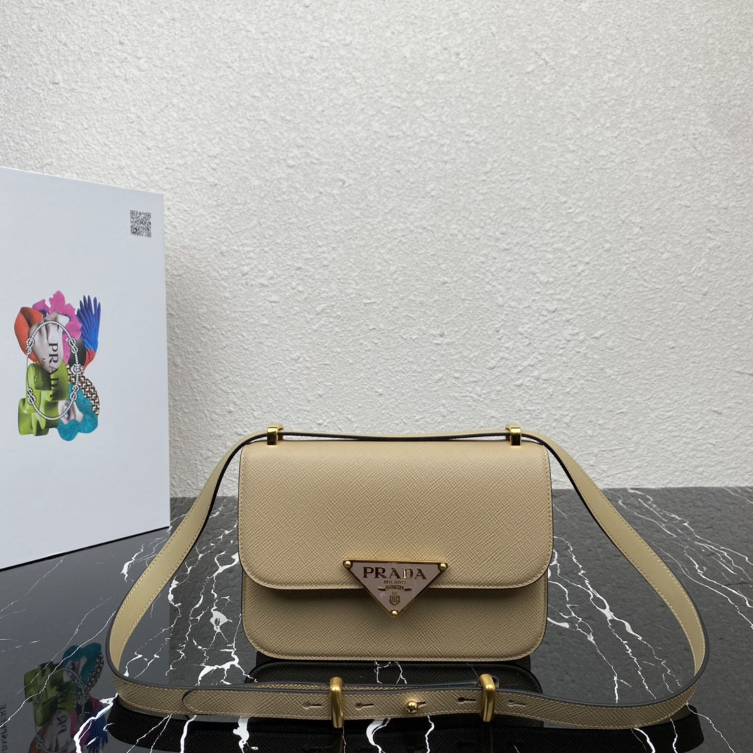 Pra*a Emblème Saffiano Shoulder Bag