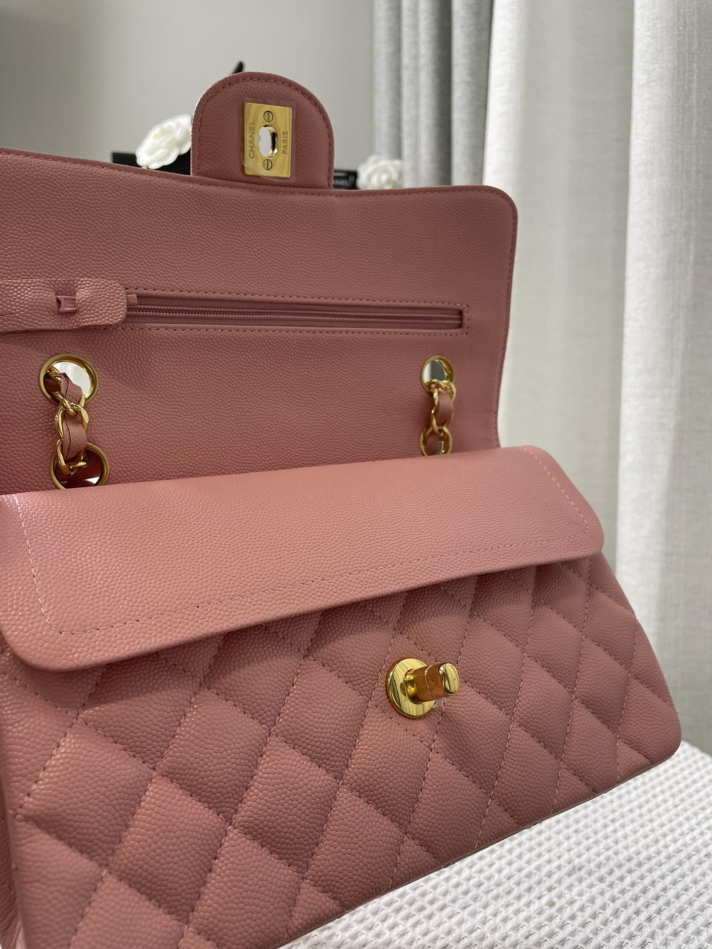 Chanle Small Classic Handbag Gold Hardware