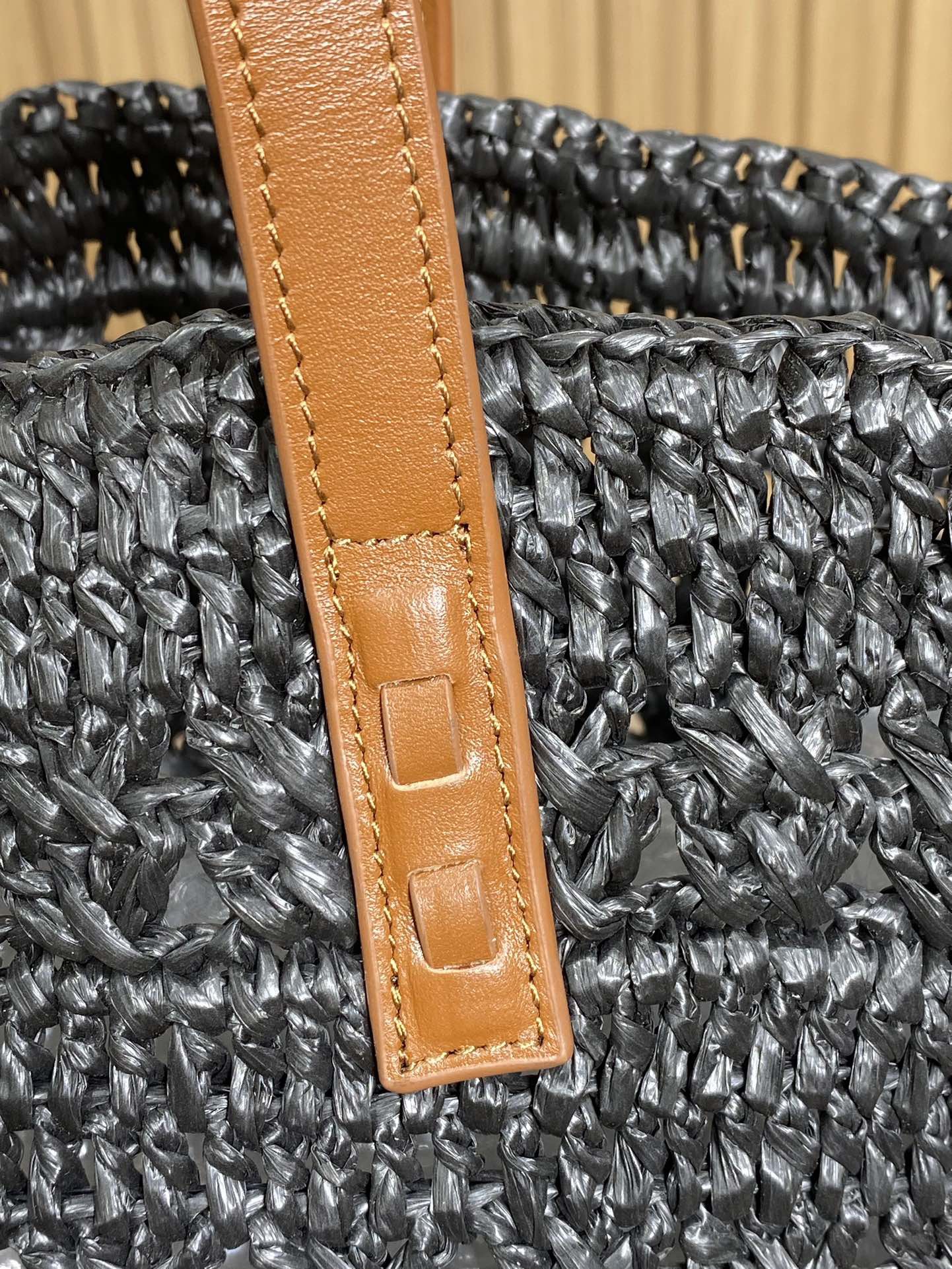 Y51 straw tote basket, pure handmade. 685618 Size: 55*31*28cm