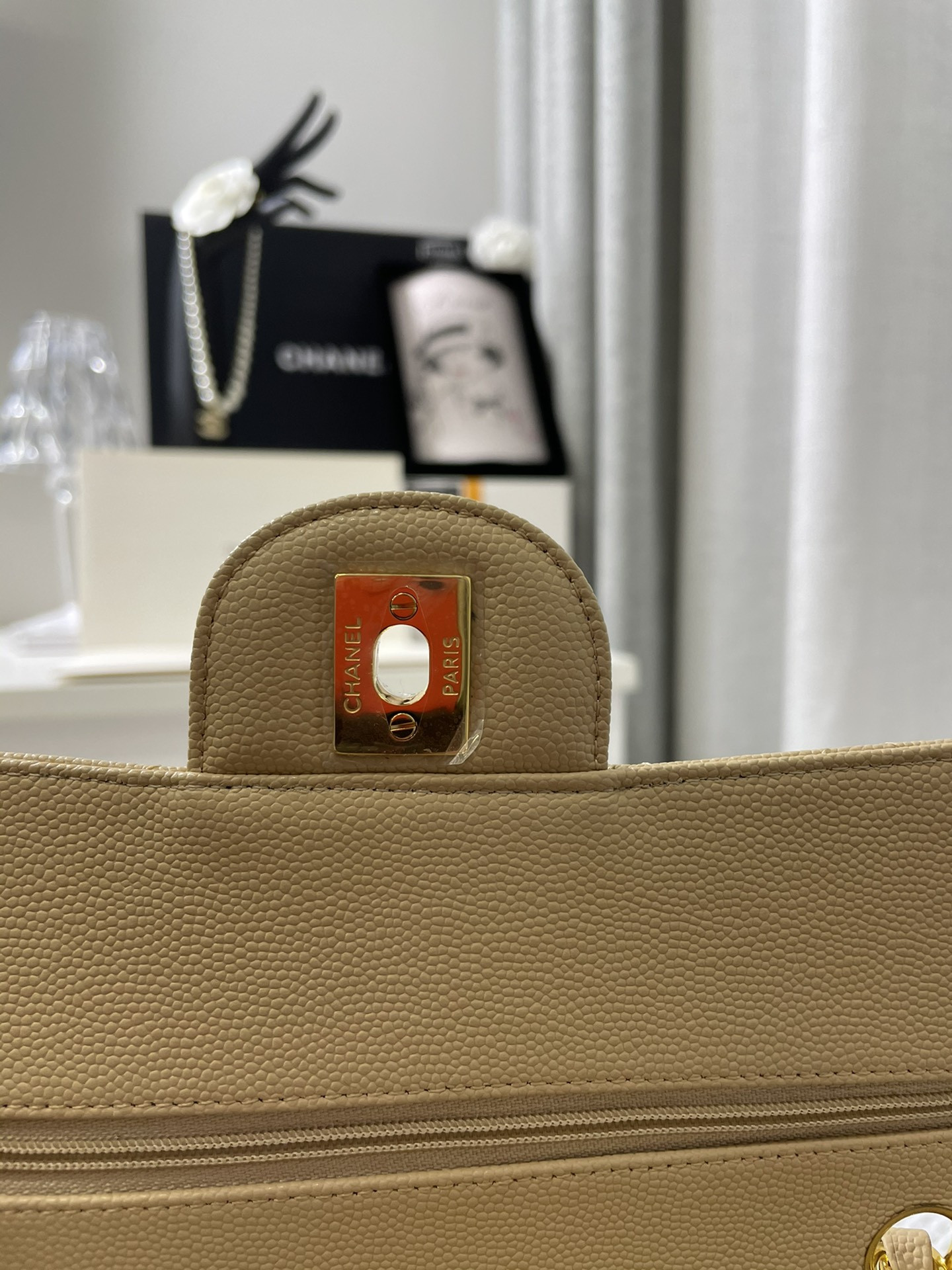 Chanle Small Classic Handbag Gold Hardware