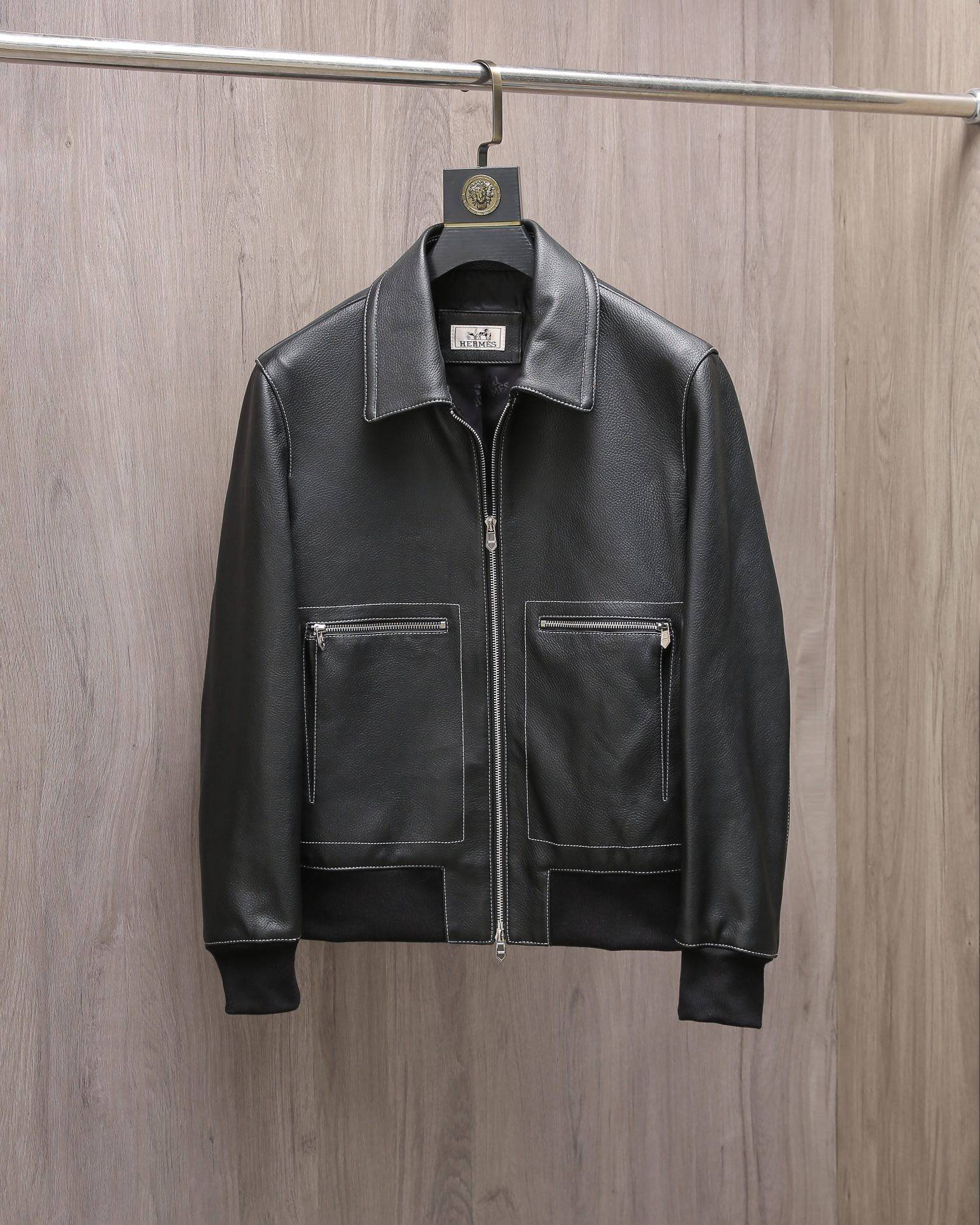 H**me5 Collector's style jacket in pebbled lambskin