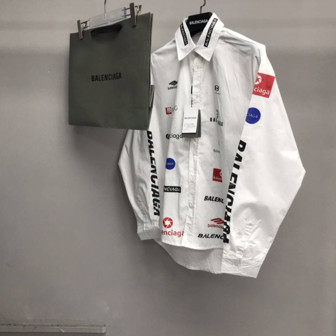 Ba1en*iaga LOGO LOGO racing style long sleeve shirt