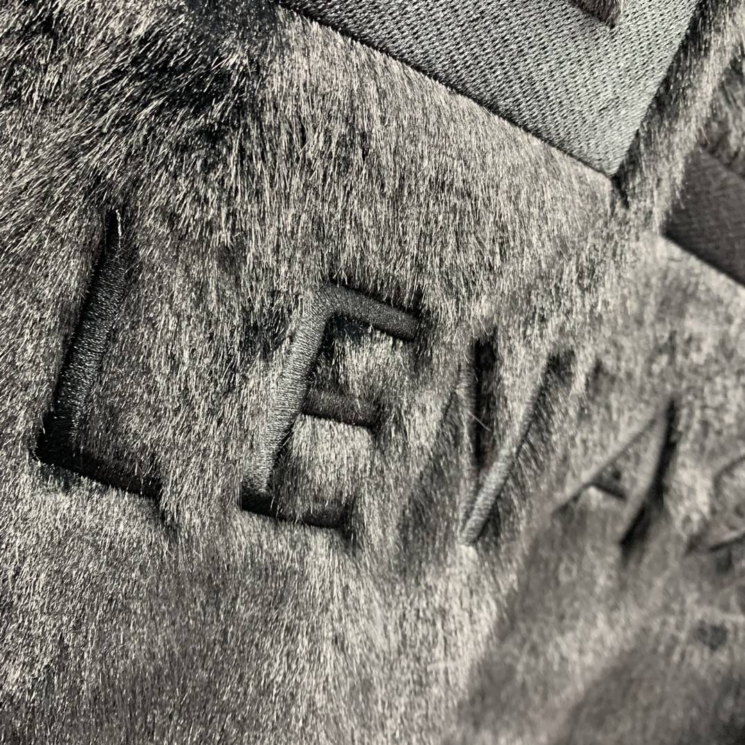 Ba1en*iaga embroidered fur jacket