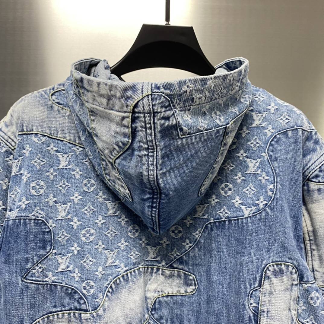 L0vis Vvtt0n casual hoodie denim jacket