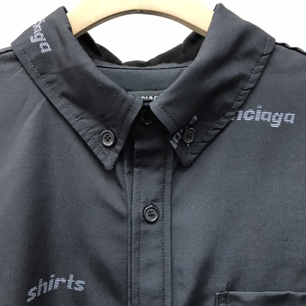 Ba1en*iaga bullet screen short sleeve shirt