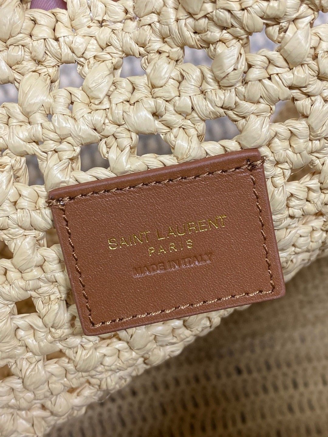 Y51 Apricot Braid/Gold Handmade Braided Bag Raffia Braided Style No.: 690941  Size: 30×37×14cm