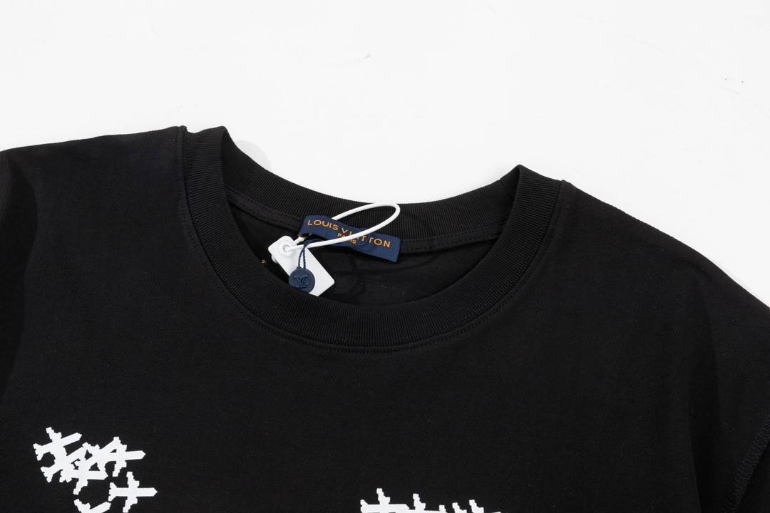 L0vis Vvtt0n 23ss small plane full print pattern gold classic T-shirt