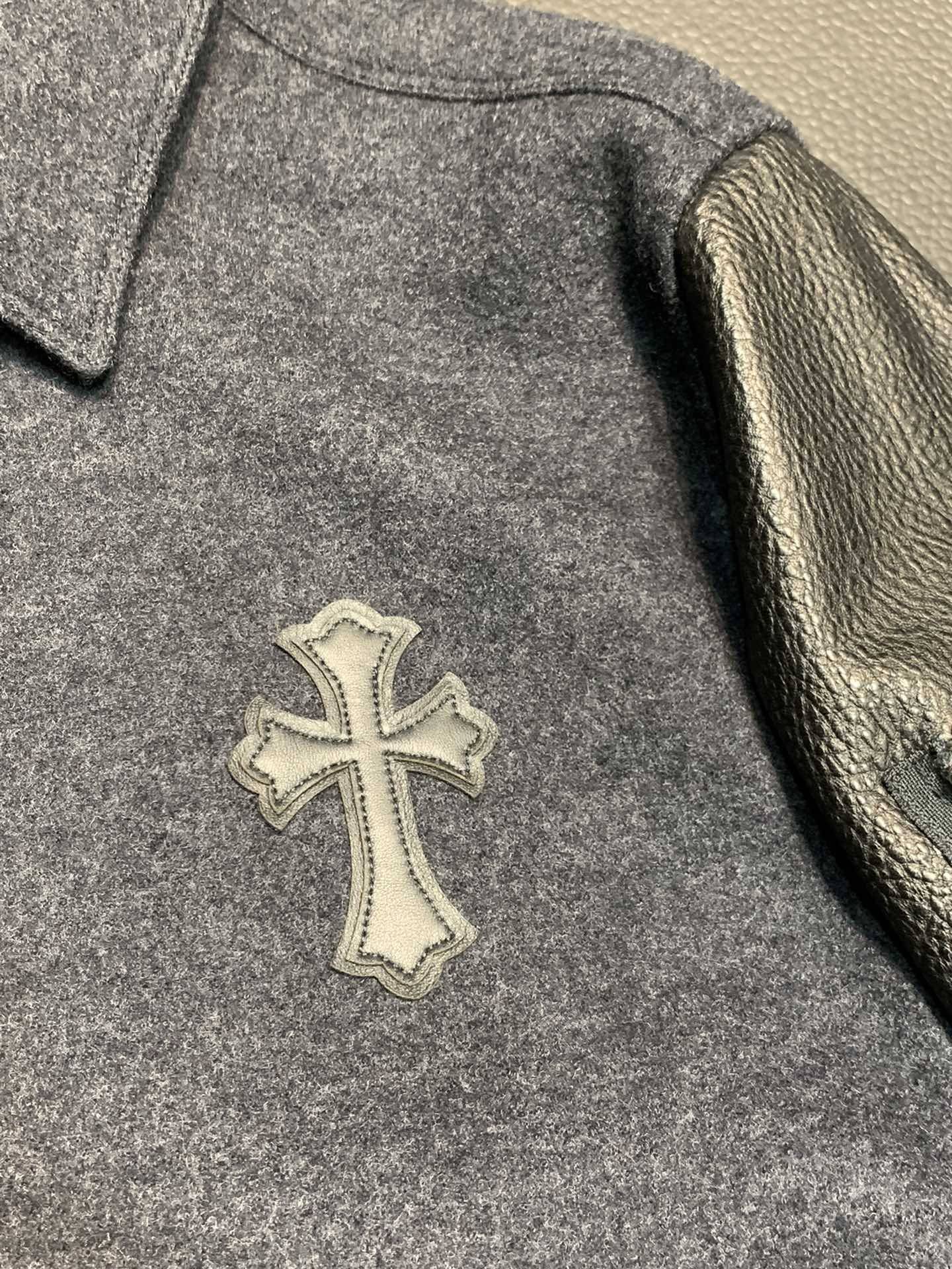 Ch*0me He**ts patchwork leather jacket