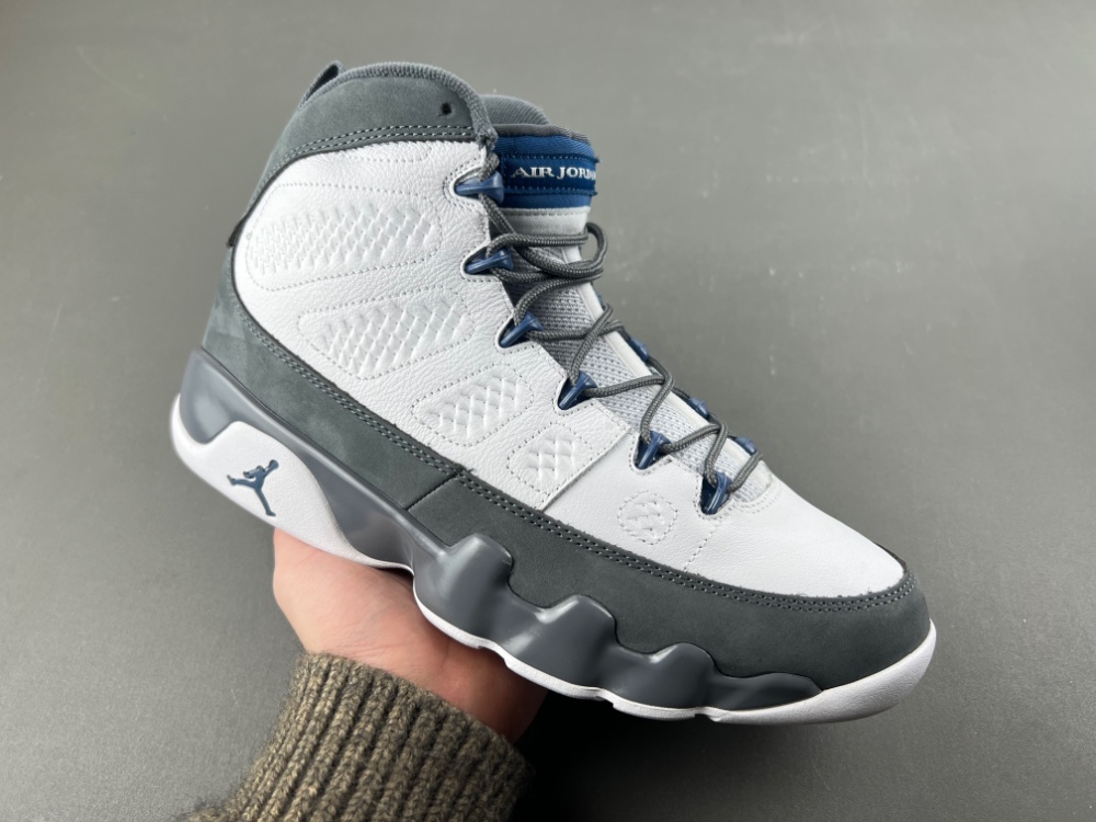 Air Jordan 9 Flint Grey White/French Blue-Flint Grey HV4794-100
