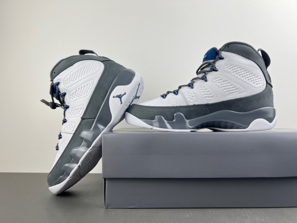 Air Jordan 9 Flint Grey White/French Blue-Flint Grey HV4794-100