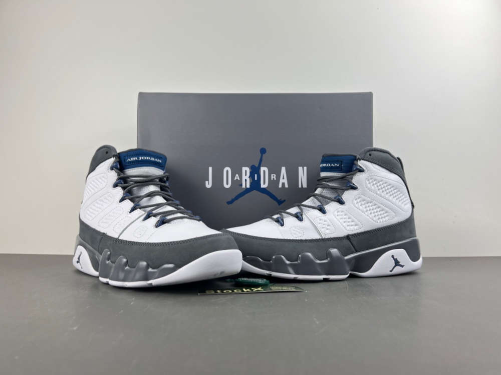 Air Jordan 9 Flint Grey White/French Blue-Flint Grey HV4794-100